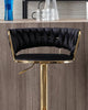 Set of 4 High Raise Stools With Backrest In Gold Metal / Lixra