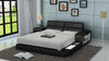 Luxury Modern Leather Upholstered LED Bed / Lixra