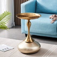 Golden Finish Ultra Modern Side Tables / Lixra
