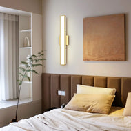 Cuboid-Shaped Gold Finish Wall Sconce / Lixra