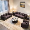 Luxurious Button Tufted Leather Sofa-Set / Lixra