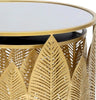 Golden Leaf Duo Mirrored Side Table Set / Lixra