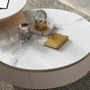 Marble Coffee Table Set With Concealed Storage/ Lixra