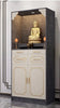 Golden Glow White Wooden Cabinet With Elegant Accents / Lixra