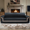 3-Pcs Leather Upholstered Wooden Sofa Set / Lixra
