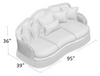 European Design Velvet Fabric Sofa Set