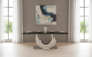 C-Form Steel Base Dining Table / Lixra