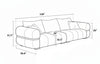 Pillow-Back Modern Leather Sofa