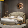 Modern Italian Leather Smooth Round Bed / Lixra