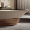 Modern Curved Glass Top Coffee Table / Lixra