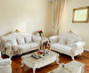 Liville European Velvet Fabric Tufted Sofa Set / Lixra