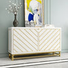 Glossy Wooden Metallic Modern Buffet Table / Lixra