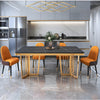 Rectangular Polished Marble Dining Table Set / Lixra