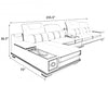 Built-in Storage Solid Wood Leather Sectional Sofa / Lixra