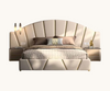 Magnificent Leather Bed With Golden Accents / Lixra