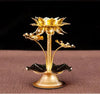 Traditional Gold-Plated Alloy Candle Holder/ Lixra