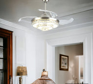 Sumptuous Design Crystal Chandelier With Fan / Lixra