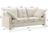 Modern Minimalist Mid-Century Cushioned Style Sofa / Lixra