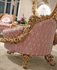 Salmon Rose European Style Wooden 3-2-1 Sofa Set /Lixra