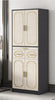 Golden Glow White Wooden Cabinet With Elegant Accents / Lixra