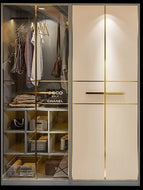 Wooden Storage And Glass Door Wardrobe / Lixra