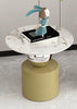 Marble Top Side Table With Modern Metallic Framework / Lixra