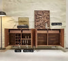 Modern Geometric Wooden Buffet Table