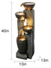 Elegant 4-Tier Gray Water Fountain For Home And Garden / Lixra