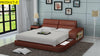 Luxury Modern Leather Upholstered LED Bed / Lixra