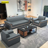 3-Pcs Leather Upholstered Wooden Sofa Set / Lixra