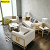 Leather Upholstered Sofa Set for Living Room
