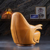 Beautifully Crafted Leather Accent Chair With Side Table / Lixra