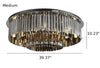 Crystal Glow Round Smoke Grey Flush Mount Lighting / Lixra