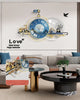 Art Wall Clock With Creative Storage Rack / Lixra