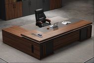 Elegant L-Shaped Wooden Computer Desk / Lixra