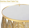 Golden Leaf Duo Mirrored Side Table Set / Lixra