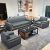 3-Pcs Leather Upholstered Wooden Sofa Set / Lixra