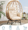 Egg Shaped Fabric Rattan Outdoor Sofa Chair