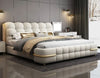 Luxurious Leather Art Bed With Metal Elegance / Lixra