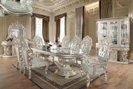 Brusten European Craved Glass Dining Table Set / Lixra