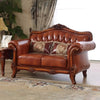 European Traditional Liville Leather Sofa Set 3+2+1