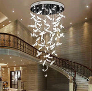 Leaf Shaped Modern LED Glass Chandelier / Lixra