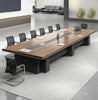 Inventive Wooden Conference Desk With Built-in Storage / Lixra