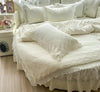 Microfiber Embroidered White Bedding Set / Lixra