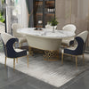 Oval-Shaped Marble Dining Table Set / Lixra