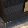 Luxury Wooden Exquisite Black Buffet Table / Lixra
