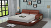 Luxury Modern Leather Upholstered LED Bed / Lixra