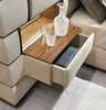 Modern Velvet Fabric Bed with Wall Panels / Lixra