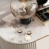 Modern Glossy Wood Buffet with Marble-Top / Lixra