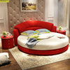 Modern Comfort Round Bed With Unique Stitch Backrest/ LIxra